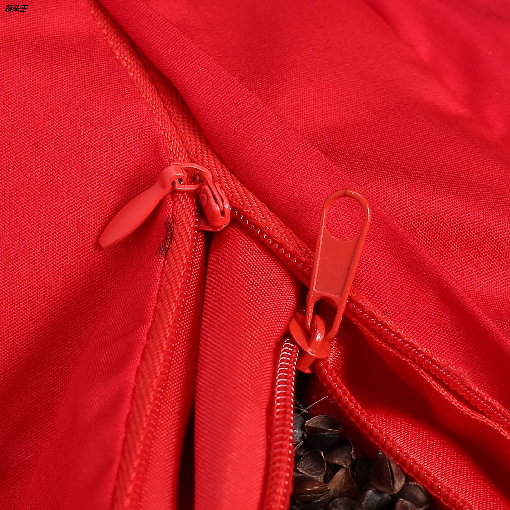 新生儿刺绣棉布U型老虎枕头荞麦壳填充 双拉链内胆调节高度婴幼儿 - 图2