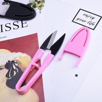 Manufacturer Wholesale Cross embroidered wire cut stainless steel yarn cut U type scissors cut wire head cut nose hair cut