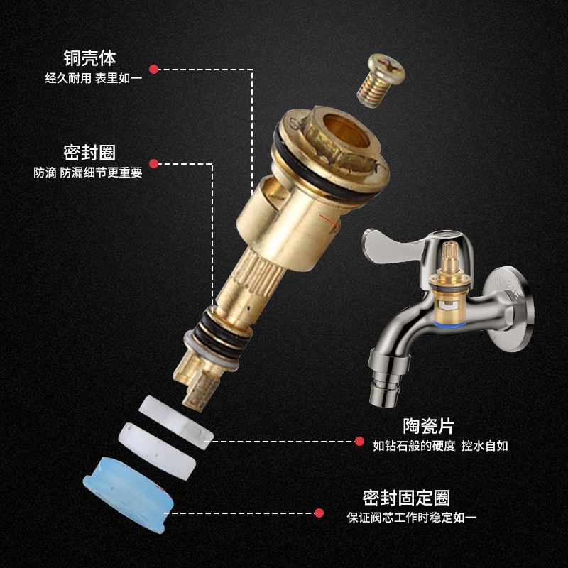 不锈钢水龙头 洗衣机一进二出 家用4分三通双头两用水嘴角阀 - 图1