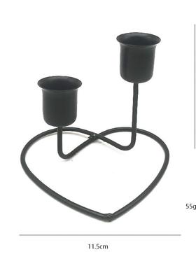 厂家直销情人节铁艺烛台浪漫烛光晚餐婚庆影视道具圣诞装饰摆件定