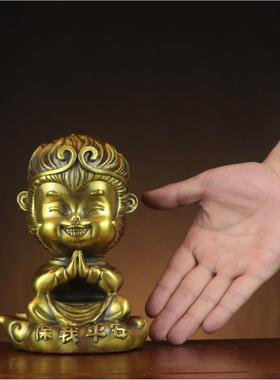 全铜齐天大圣摆件 黄铜孙悟空 斗战胜佛 坐悟空家居店铺摆件厂家