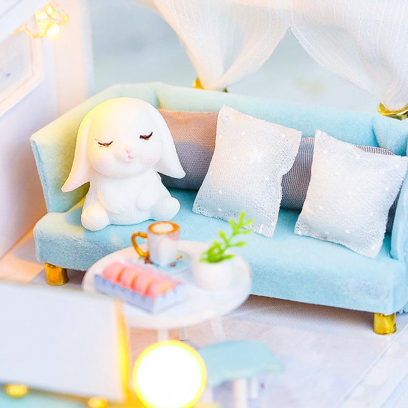 趣益雅DIY小屋蓝缈倾心手工创意阁楼小屋3d建筑拼装模型拼装礼物