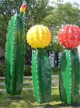 大型仿真植物仙人掌玻璃钢雕塑户外公园林景观广场装饰仙人球摆件