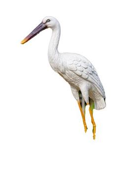 户外仿真白鹭雕塑水池公园售楼部草坪景区景观装饰摆件玻璃钢仙鹤