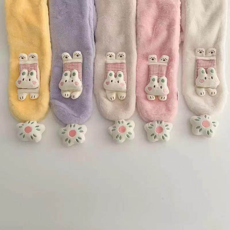 冬季儿童毛绒围巾秋冬女孩女童加厚保暖韩版宝宝可爱卡通围脖交叉,淘宝优惠券,粉丝福利购,淘宝优惠卷