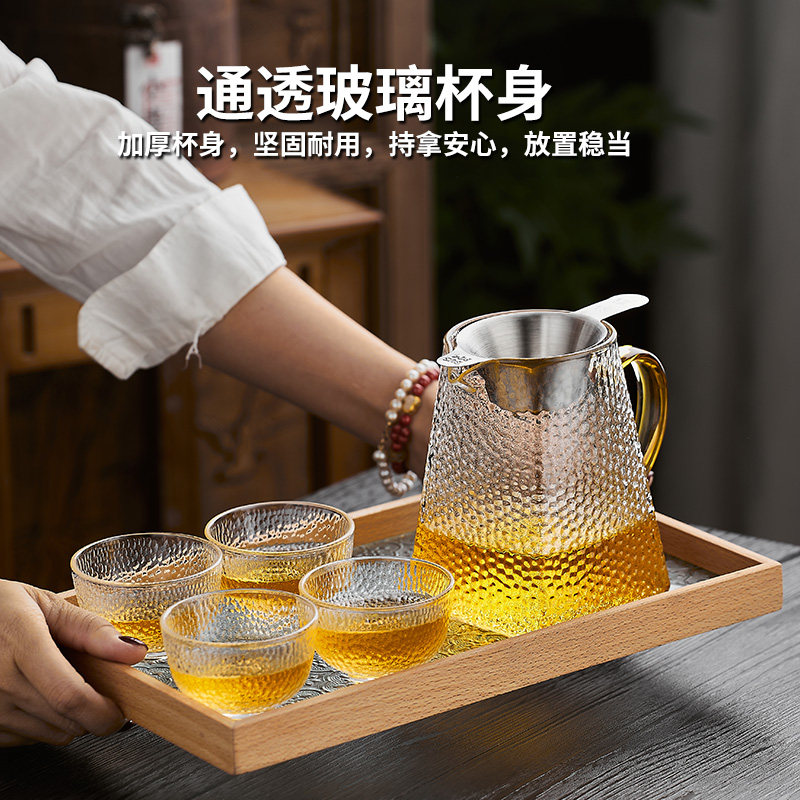 加厚功夫茶具大小号公杯耐热温高硼硅玻璃公道杯茶漏过滤网分茶器,淘宝优惠券,粉丝福利购,淘宝优惠卷