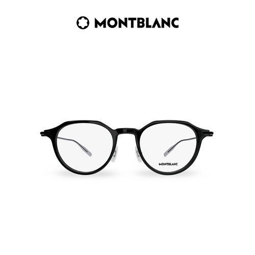 万宝龙Montblanc男女同款黑框圆框小框素颜光学近视眼镜框MB0355O - 图2