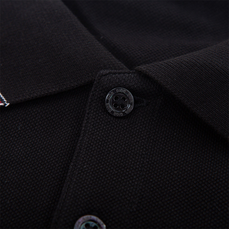 dior homme迪奥男士黑色圆领polo衫 YISHEHUI海外T恤