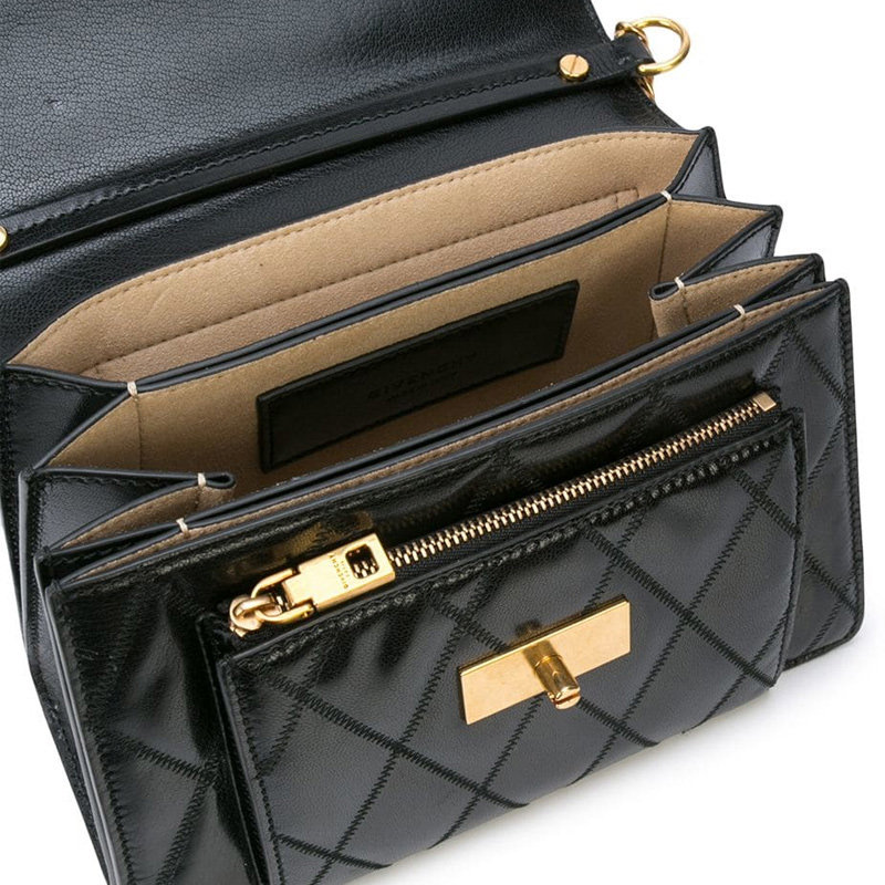 givenchy女士黑色皮革单肩包 YISHEHUI海外女士包袋