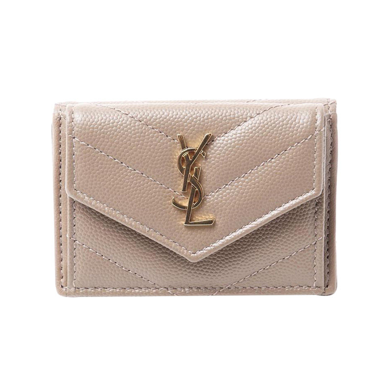 圣罗兰女士米色钱包 YISHEHUI海外女士包袋