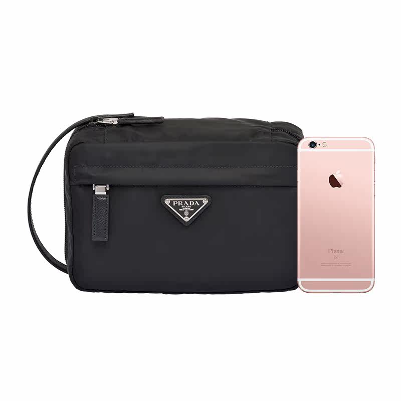 prada男士三角徽标手拿包 YISHEHUI海外男士包袋