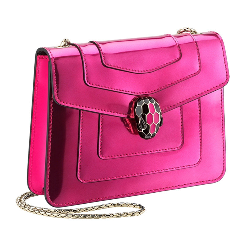 bvlgari新款女士粉色牛皮单肩包 YISHEHUI海外女士包袋