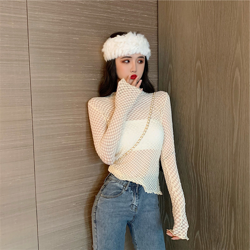 2020夏季新款美体蕾丝镂空网纱小衫 森丽顿T恤