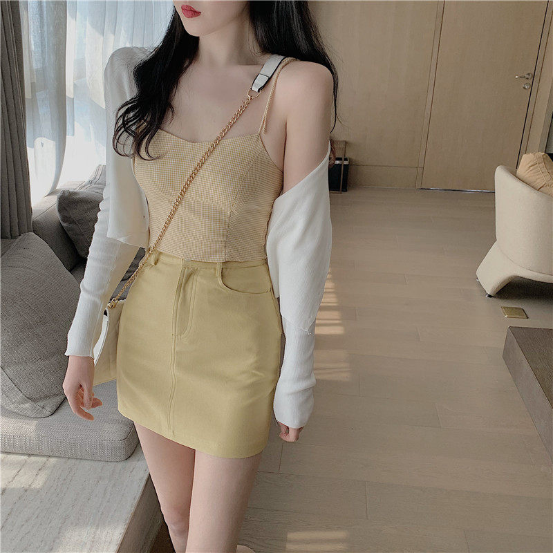 夏季新款性感小吊带+披肩半身裙 森丽顿蕾丝衫/雪纺衫