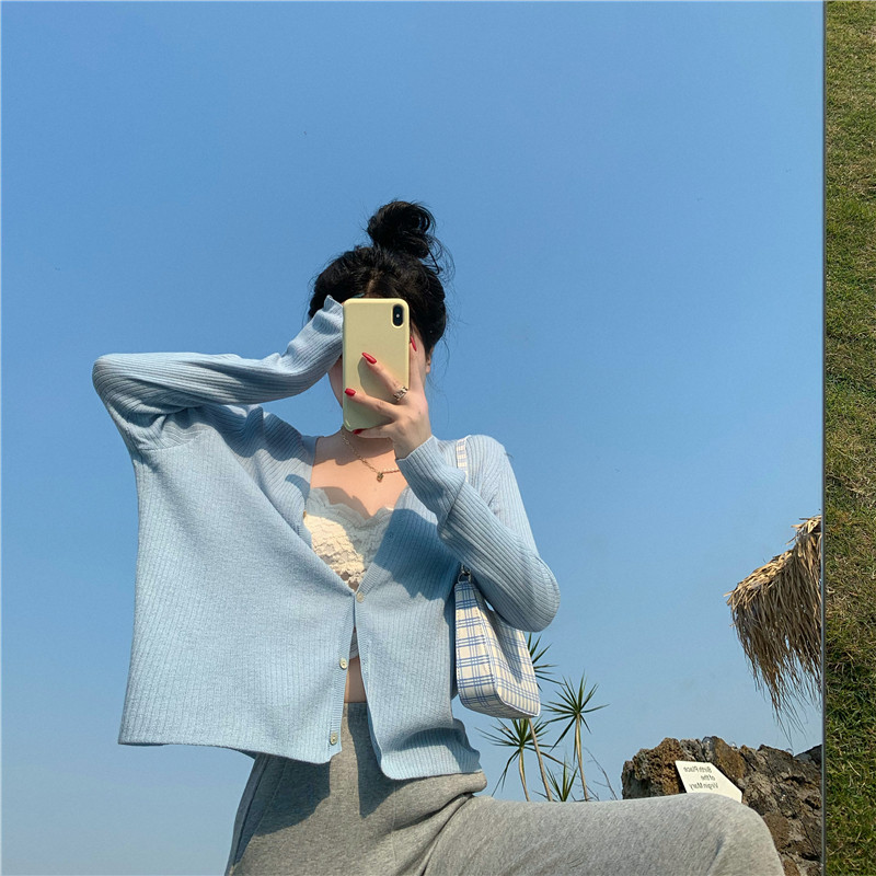 夏季外套+蕾丝小吊带直筒运动开衫 森丽顿蕾丝衫/雪纺衫