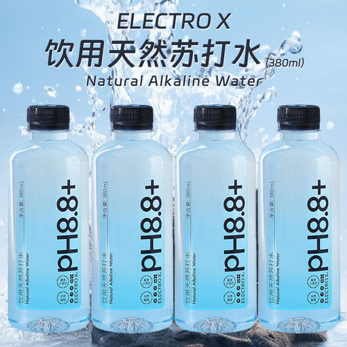 ELECTRO X粒刻天然苏打水380ML*12瓶弱碱性水饮品解渴饮料-图0