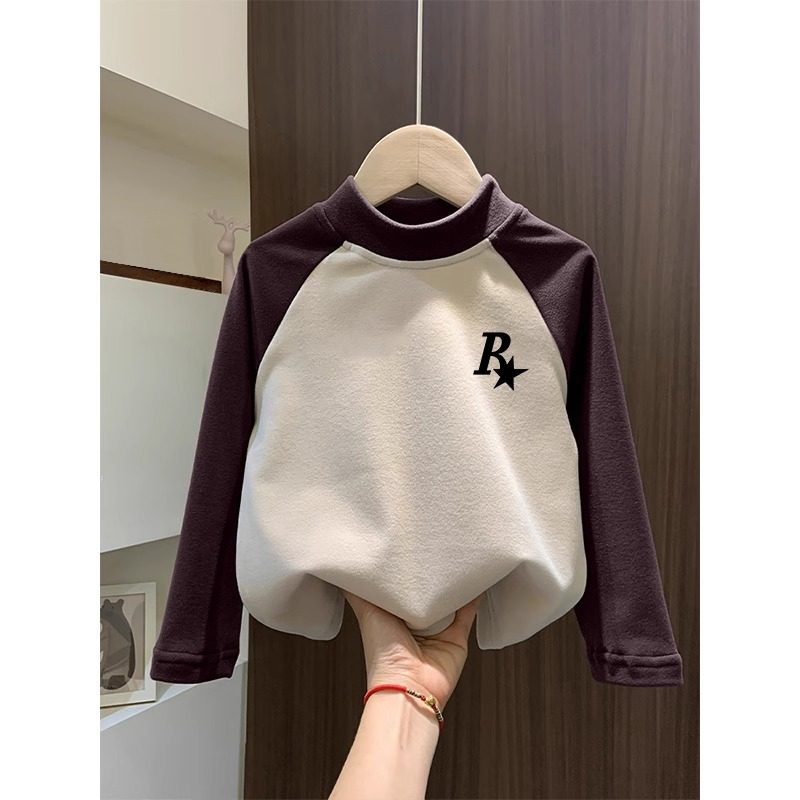 儿童加厚长袖T恤秋冬季新款男女童半高领德绒打底衫宝宝保暖上衣,淘宝优惠券,粉丝福利购,淘宝优惠卷