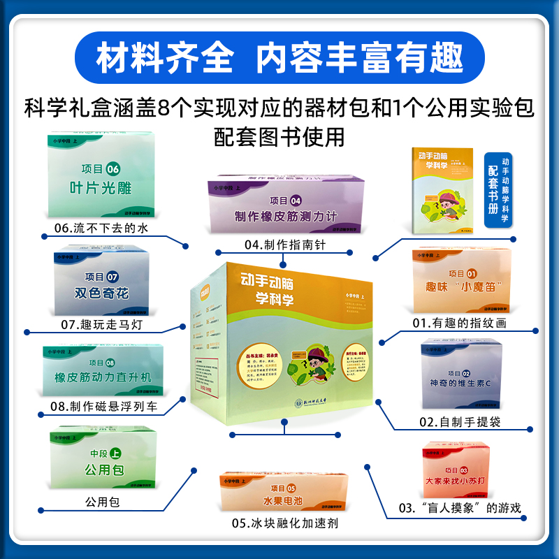 《动手动脑学科学》2025年STEAM课程赋能科学教育做加法小学益智玩具全国通用3-4年级紧跟教材科普益智科学小实验活动套装 - 图1