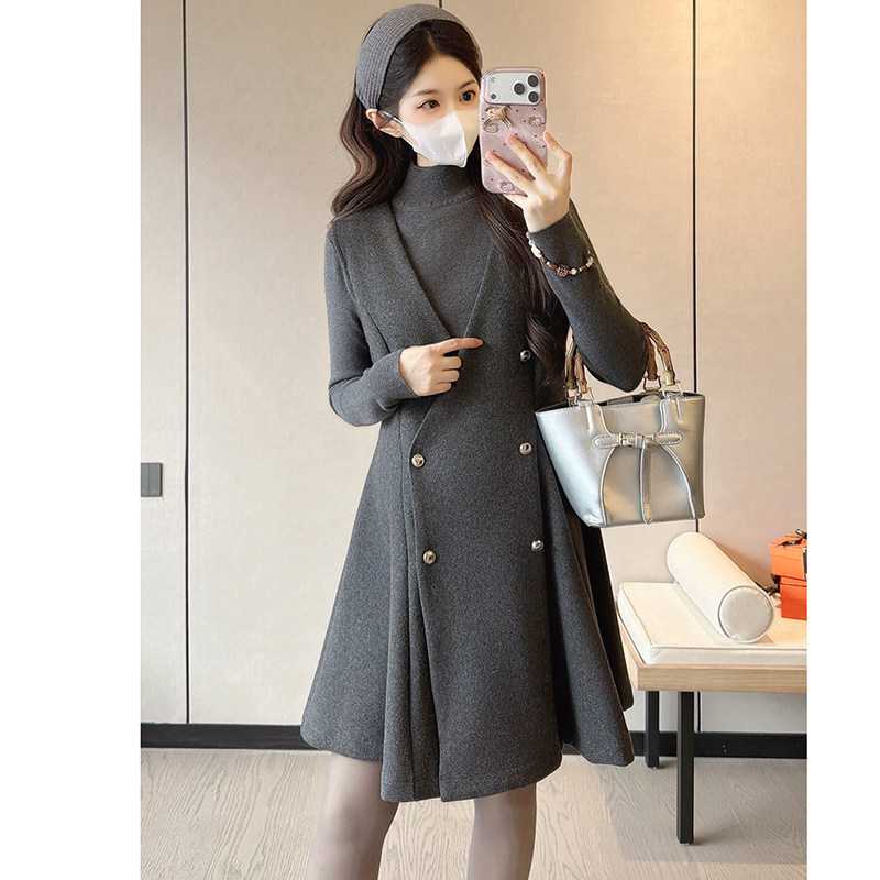 孕妇连衣裙套装秋冬2026新款灰色小香风高级感背心裙打底衫两件套,淘宝优惠券,粉丝福利购,淘宝优惠卷