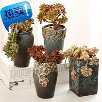 Antique Flower Pots Retro Nostalgia Multimeat Flower Pots Retro Nostalgia Flower Pots Creative Individuality Retro Nostalgia Ceramics Upright