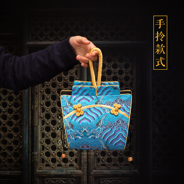 Chinese style brocade cheongsam handbag ancient style gift