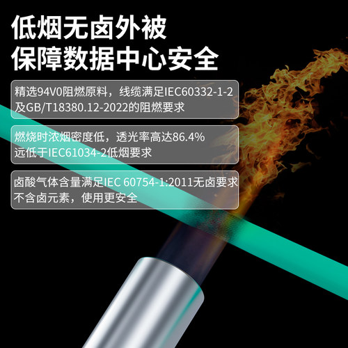海乐万兆光纤跳线OM3多模双芯LC-LC-FC-LC-SC电信工程级网络收发器光纤尾纤连接跳线 - 图0