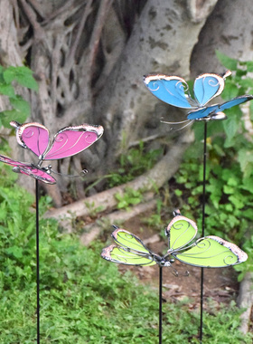 仿真铁艺蝴蝶壁挂阳台创意装饰