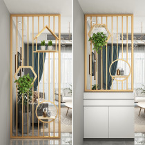 Nordic Entrance Living Room Iron Art Metal Screen Partition Wash Terrace Half Wall Brief Modern Genguan Decorative Shelve