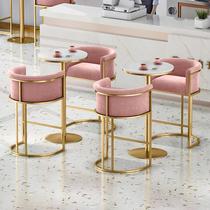 Milk Tea Shop Mini Bar Table Coffee Hall Nordic High Foot Table Chairs Combined Studio Tea Water Room Marble Bar