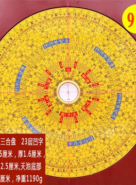 专业正品集福堂3寸5寸6寸9寸10寸纯铜三元三合综合盘高精度罗经盘