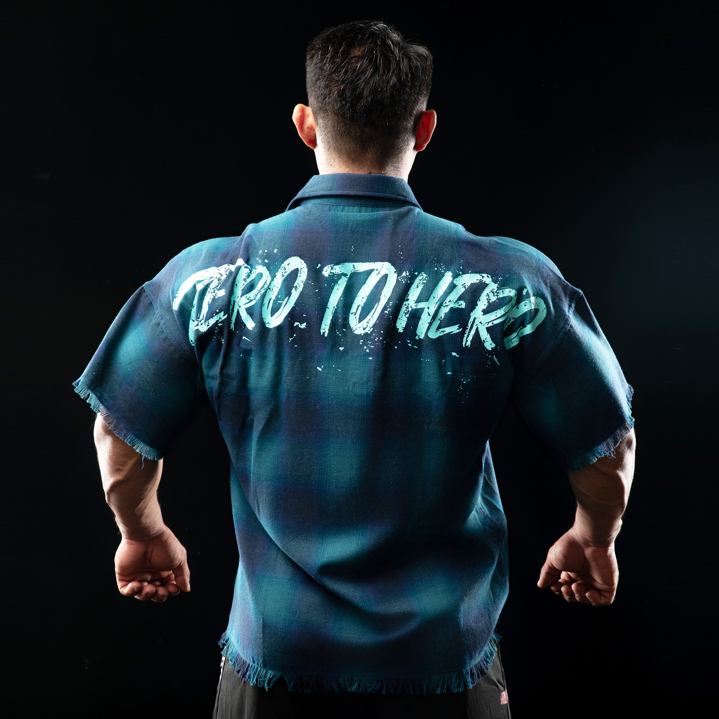 zerotohero运动格子衬衫健身纯棉短袖美式训练服健美宽松男士T恤,淘宝优惠券,粉丝福利购,淘宝优惠卷