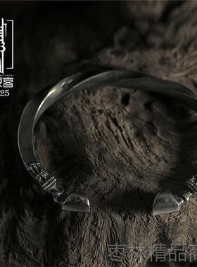 正品蒙古战镯硬汉复风古个性纯银手镯族男款手环手男链潮民风送男