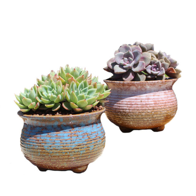 Old pile basin retro stoneware breathable flowerpot