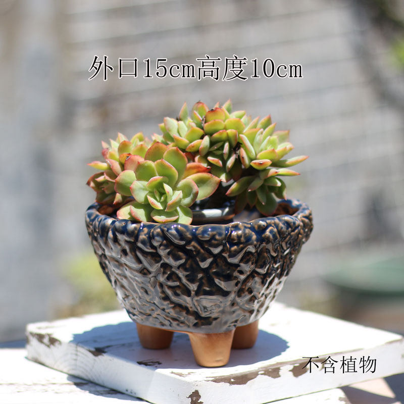 大号群生多肉花盆粗陶透气老桩盆透气手工盆爆裂陶盆复古花盆包邮,淘宝优惠券,粉丝福利购,淘宝优惠卷