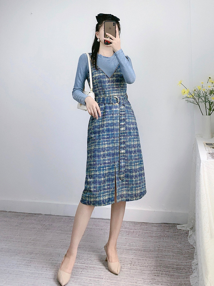 慕衣思2020秋季新款洋气减龄背带裙 慕衣思连衣裙