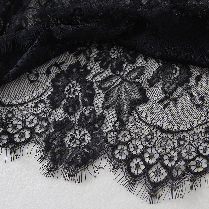 睫毛边高领蕾丝女网纱性感打底衫 奥蒂珠蕾丝衫/雪纺衫