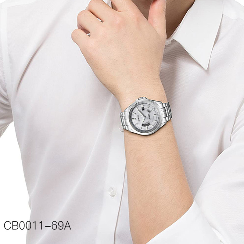【日本直邮】Citizen西铁城正品手表男光动能钢带腕表CB0011-69L 【日本直邮】Citizen西铁城正品手表男光动能钢带腕表CB0011-69L