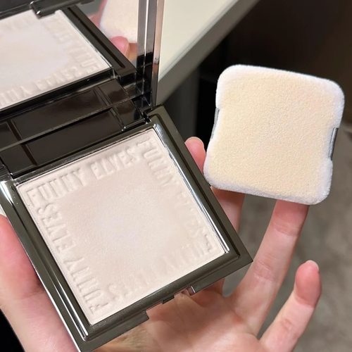 funnyelves方里柔焦蜜粉饼12g加量版防汗控油定妆持久遮瑕散粉 - 图3