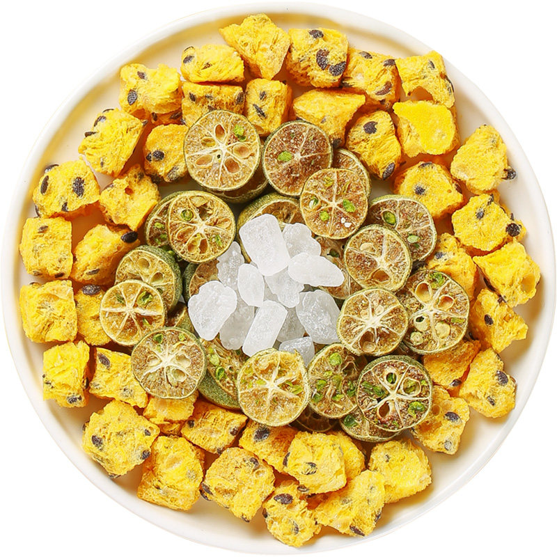 百香果金桔柠檬茶青桔冷泡茶茶包 梦芝方滋补养生花果果粒茶