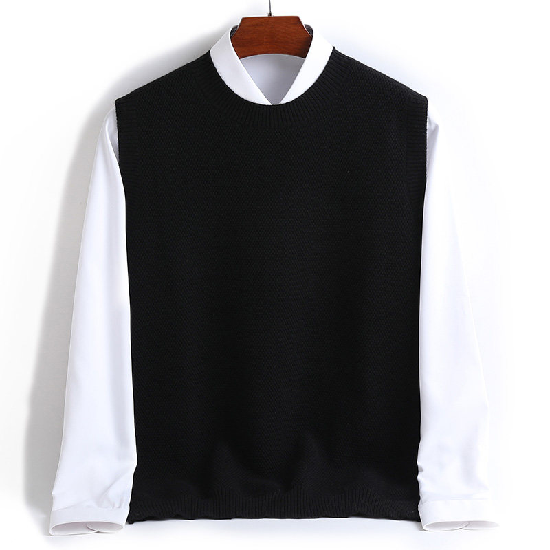 马甲背心羊绒衫男100纯山羊绒衫秋冬针织打底衫加厚无袖圆领毛衣,淘宝优惠券,粉丝福利购,淘宝优惠卷