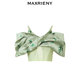 MAXRIENY ເສື້ອຢືດ chiffon ເທິງໃບໄມ້ໄຜ່ແບບຈີນໃຫມ່ MAXRIENY