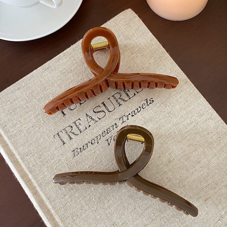 简约气质亚克力大号抓夹女高级感鲨鱼夹发量多盘发发夹后脑勺夹子,淘宝优惠券,粉丝福利购,淘宝优惠卷