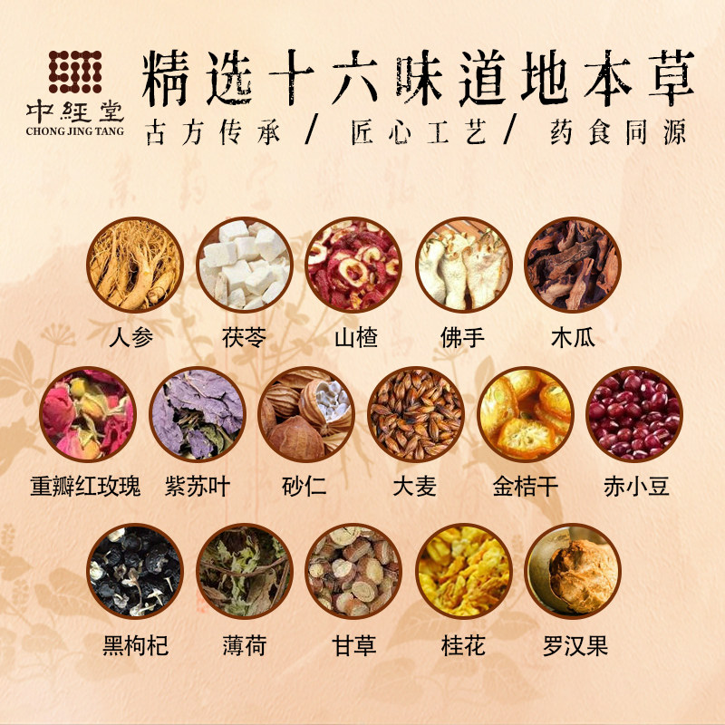 人参玫瑰花肝气郁结肝火旺非佛手茶 中经堂养生茶