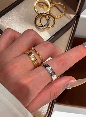 小众高级感碎冰冰戒指