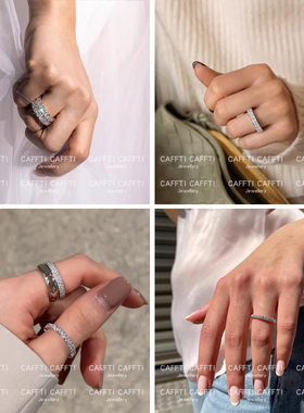 小众设计轻奢高级感满钻戒指