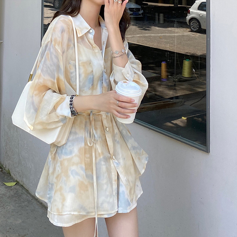 夏季吊带碎花开衫小个子穿搭连衣裙 慕恋绒连衣裙