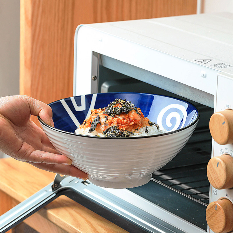 日式拉面碗家用网红面碗2024创意斗笠碗陶瓷餐具大汤碗ins面条碗