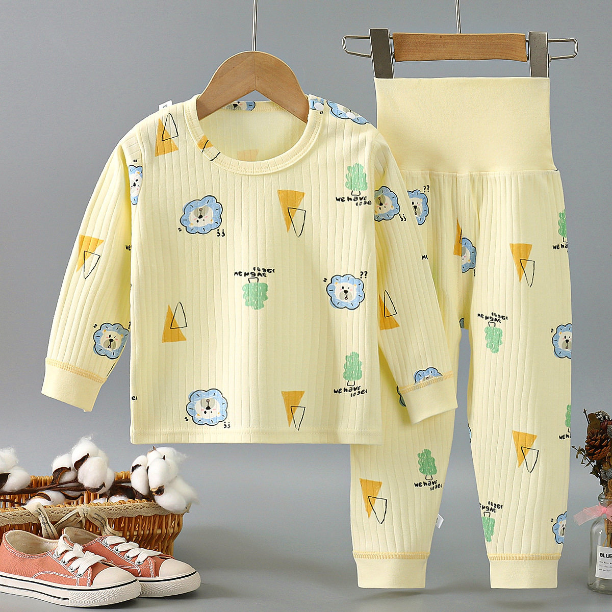 婴儿衣服秋冬季宝宝两件套装秋衣 糖心糖宝连身衣/爬服/哈衣