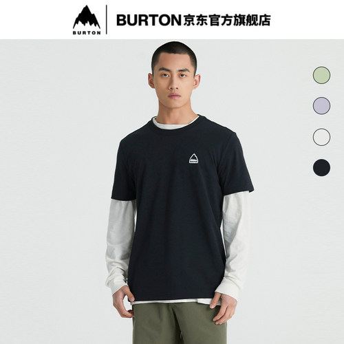 BURTON伯顿官方男女同款BADGE短袖T恤LOGO经典圆领休闲T恤111219 - 图1