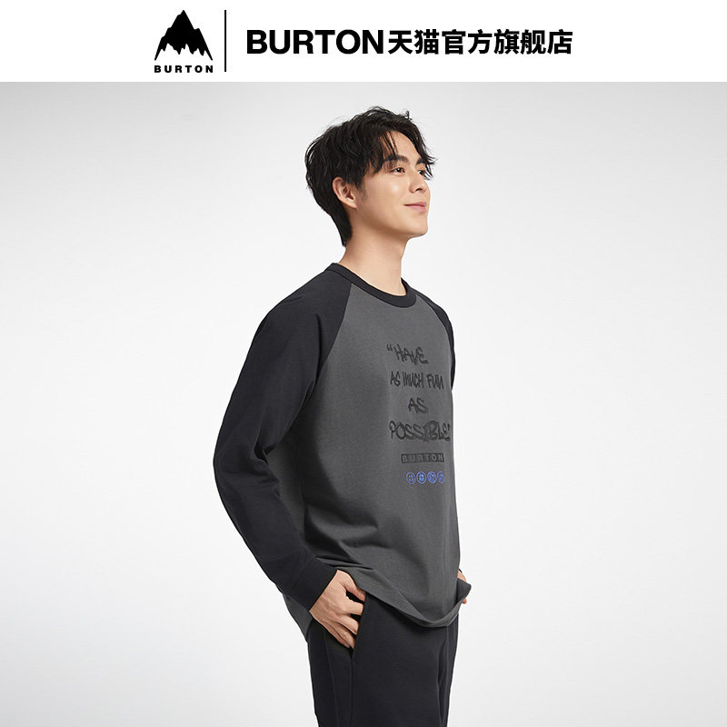 BURTON伯顿春夏户外系列新品男女 ADFJ SLOGAN长袖T恤宽松925236,淘宝优惠券,粉丝福利购,淘宝优惠卷